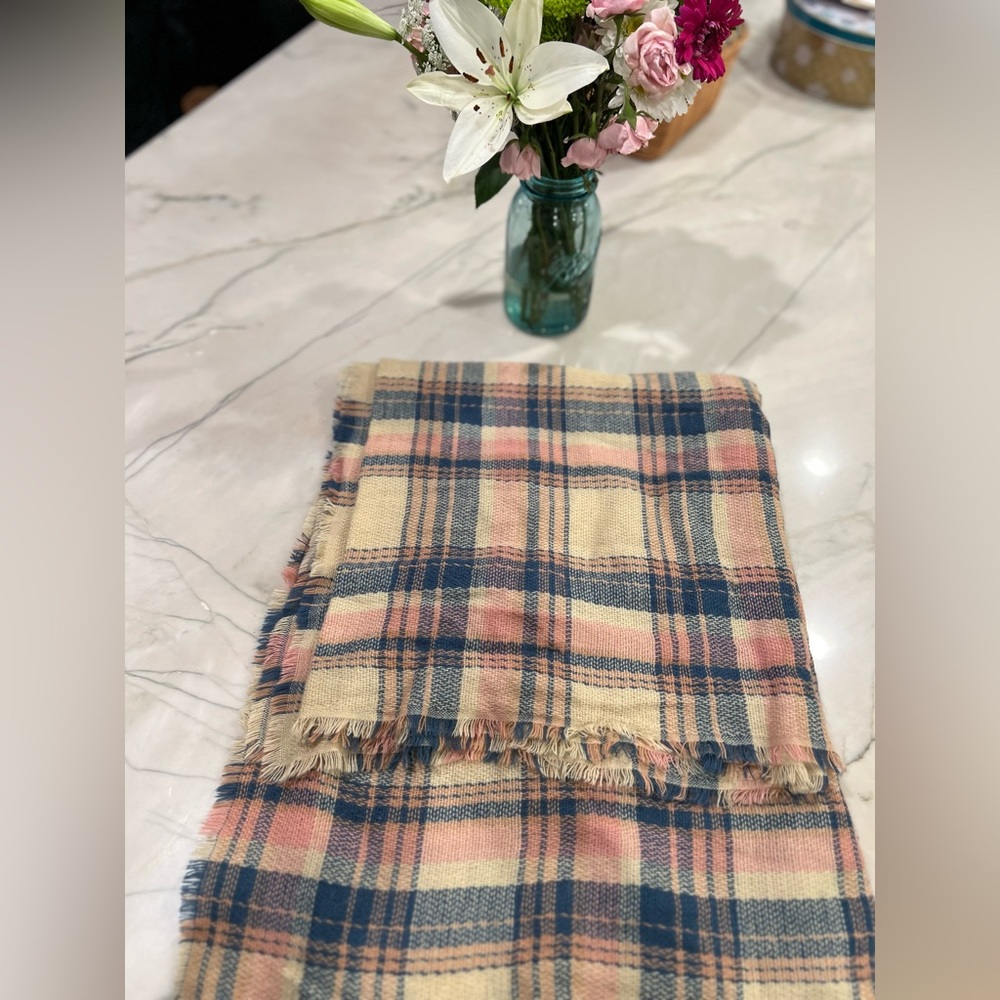 Blanket Scarf oversized soft and cozy plaid
